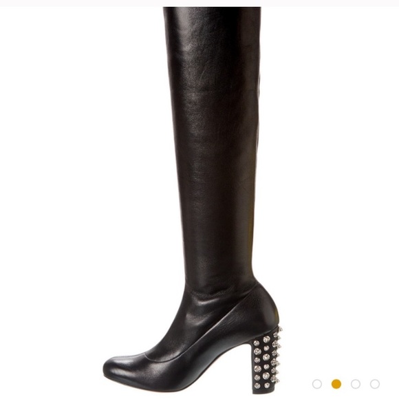 Christian Louboutin Shoes - Christian Louboutin Knee High Boots Studded Heel 9